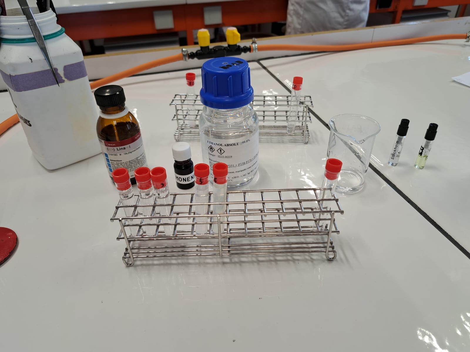 Flacons de Linalool, Limonène et Éthanol